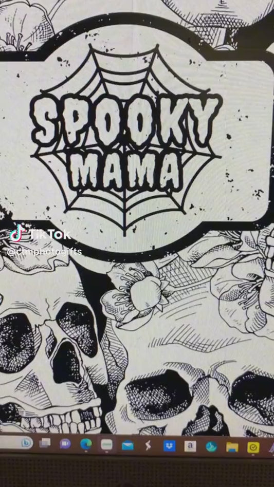 Spooky Mama Glow in the Dark 20 oz stainless steel tumbler