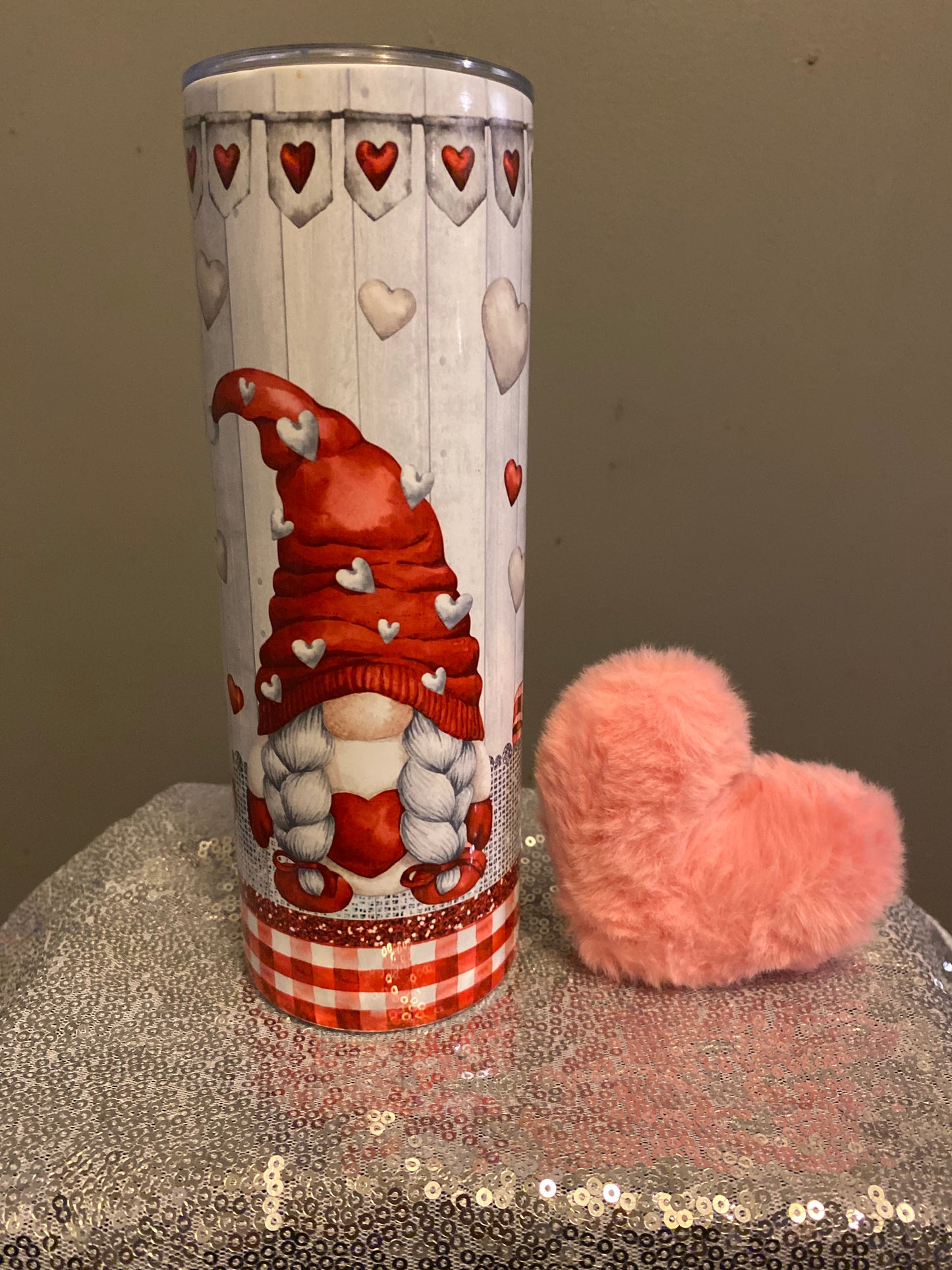 Gnome Valentine 20 oz tumbler