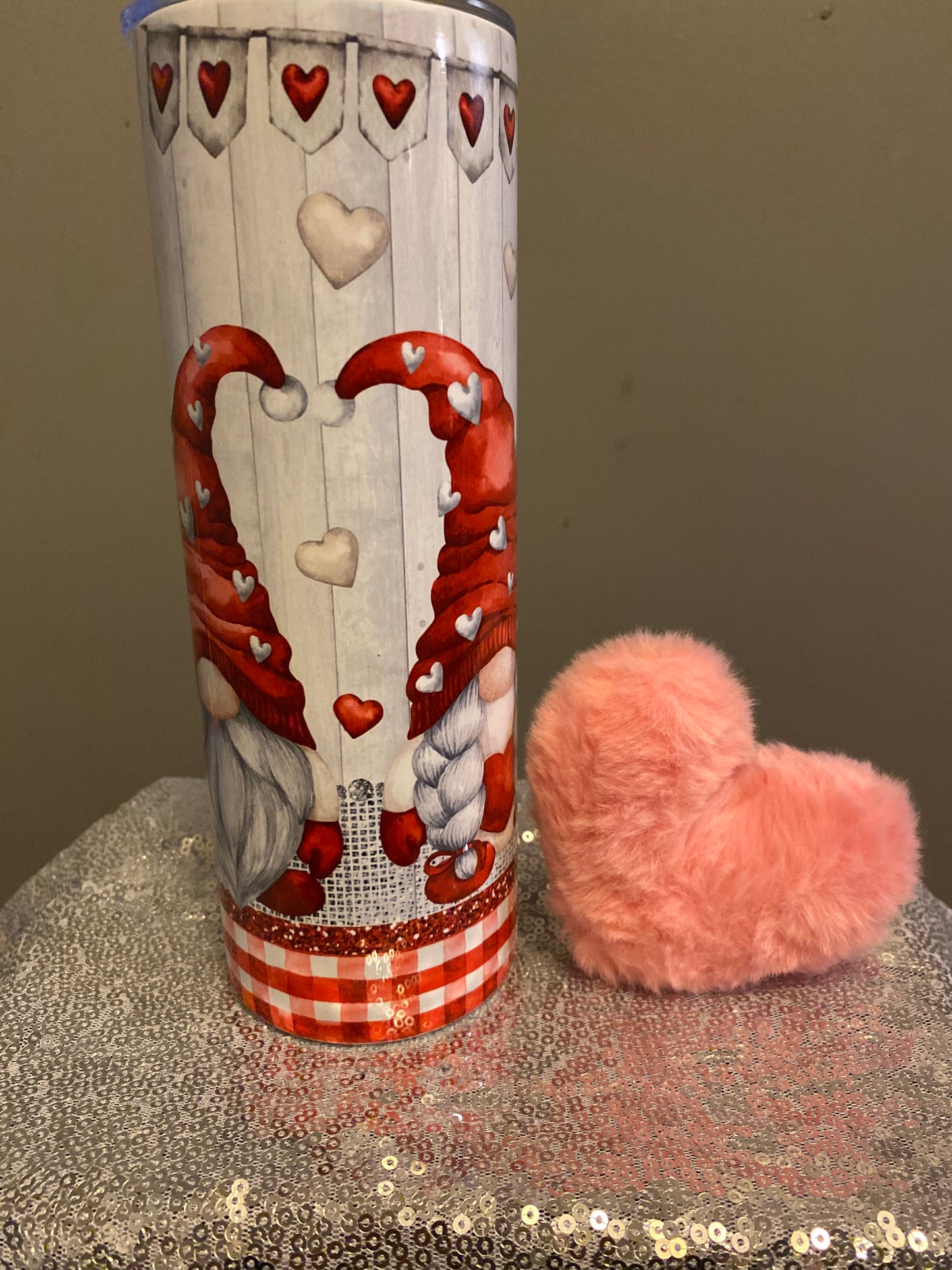 Gnome Valentine 20 oz tumbler