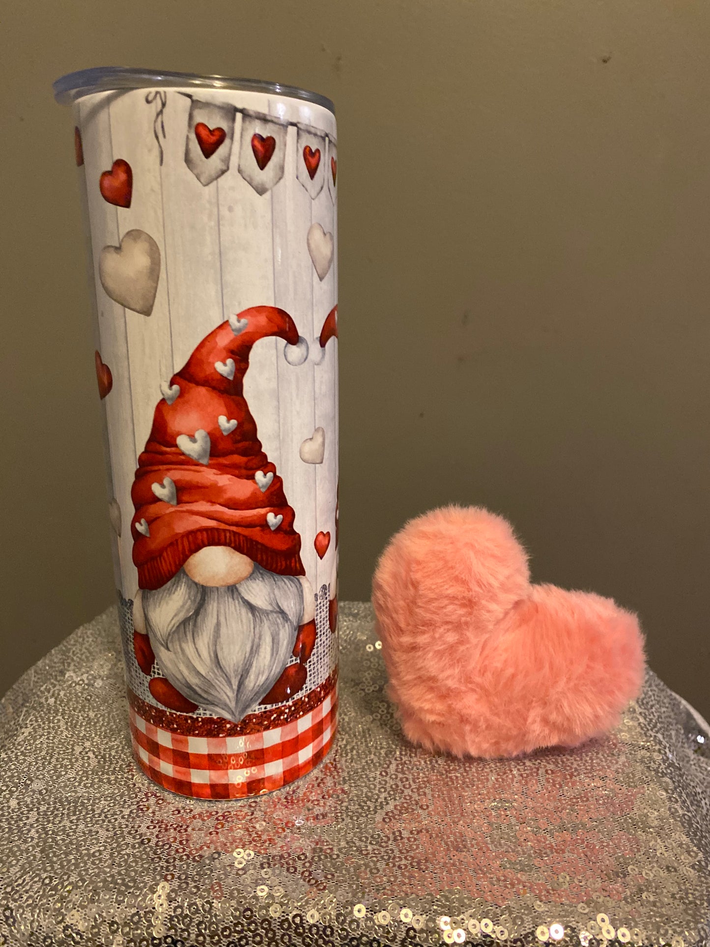 Gnome Valentine 20 oz tumbler