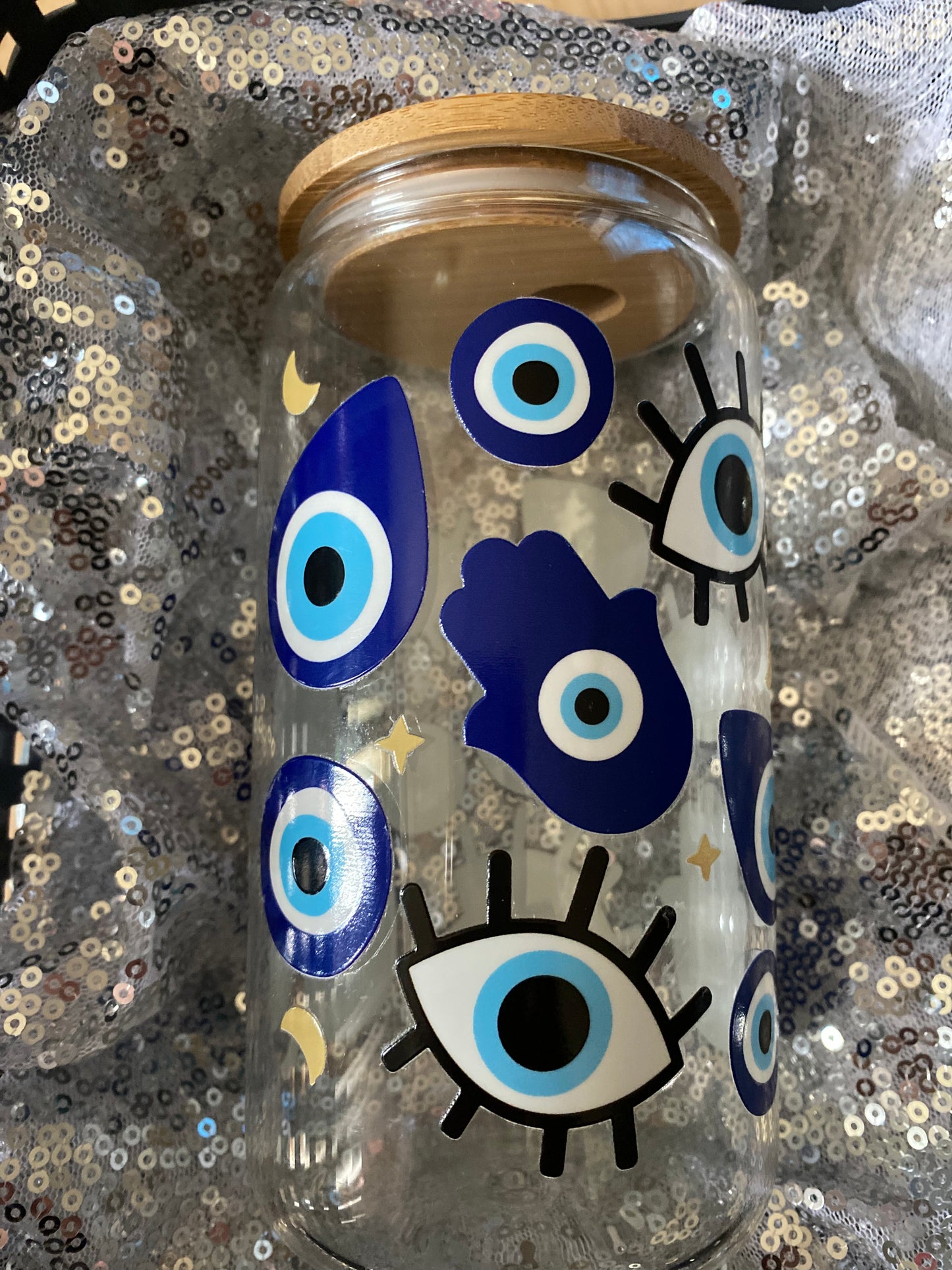 16 oz Mal de Ojo Glass Jar