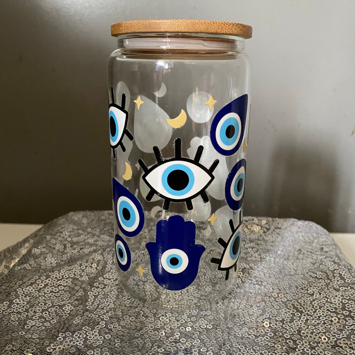 16 oz Mal de Ojo Glass Jar