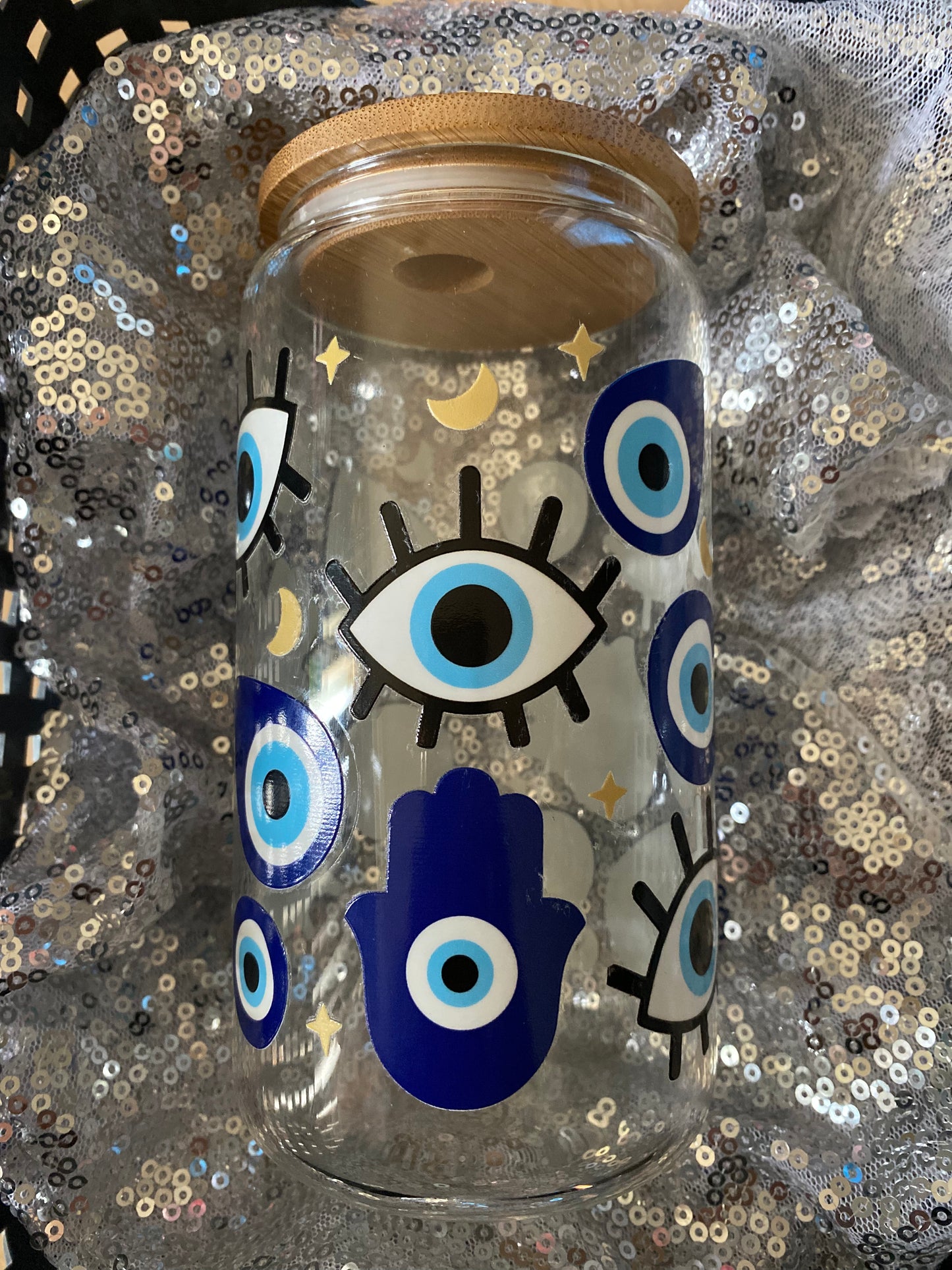 16 oz Mal de Ojo Glass Jar