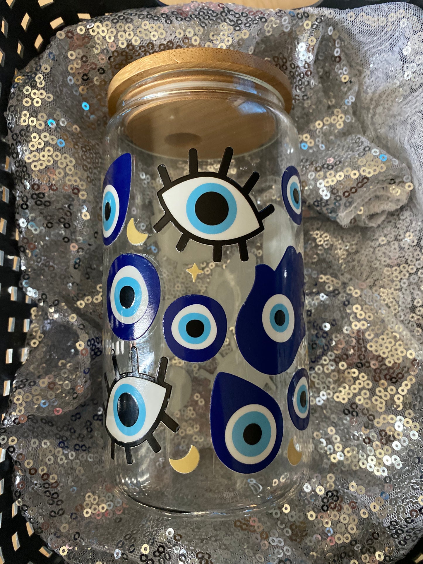 16 oz Mal de Ojo Glass Jar